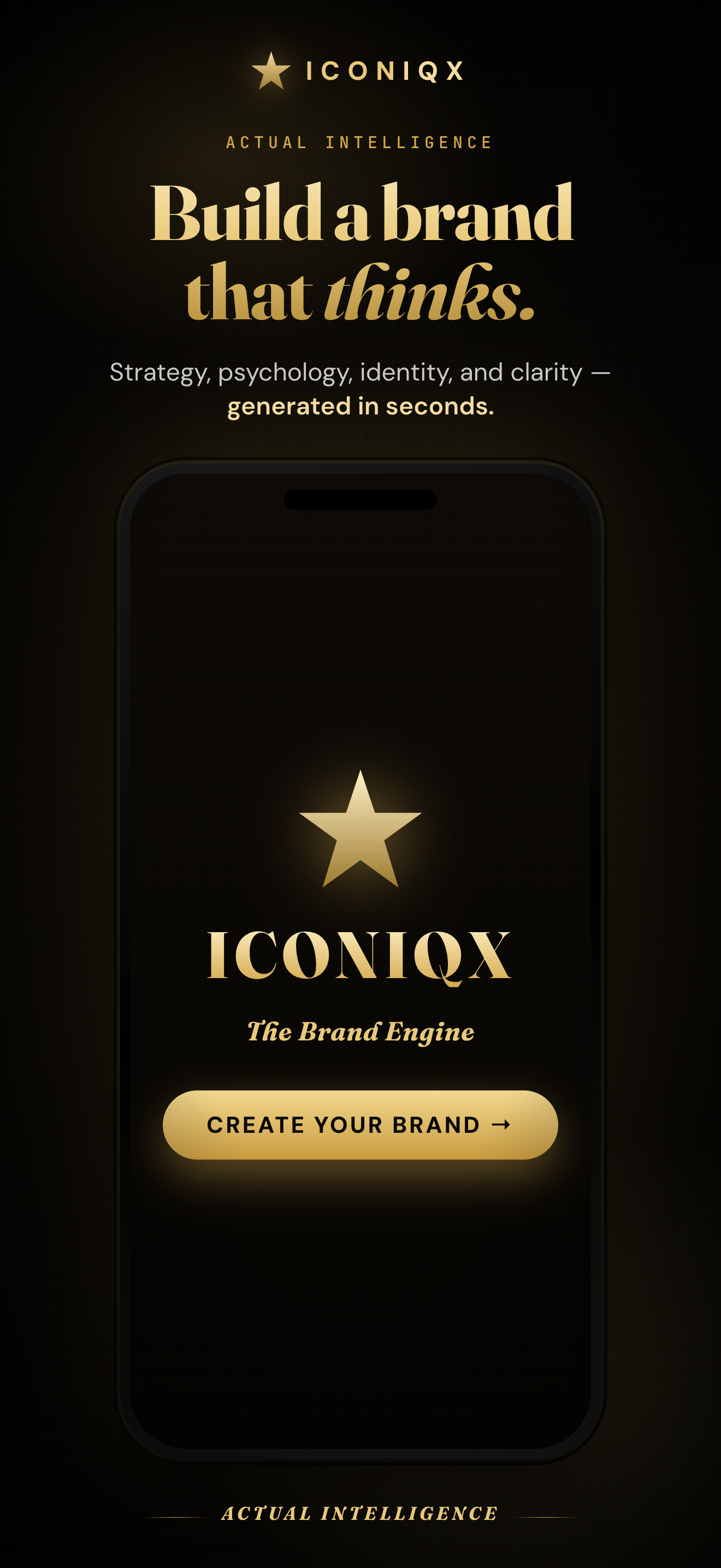 ICONIQX, ATLAS COFFEE brand strategy screen